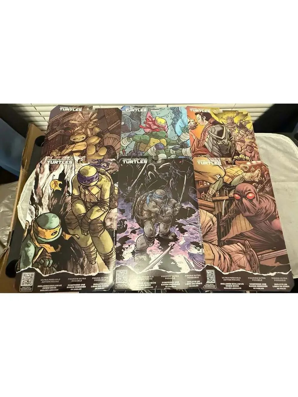 McFarlane Teenage Mutant Ninja Turtles Page Punchers Figures Full-Set Bundle IDW